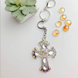 Beautiful well made cross key chain